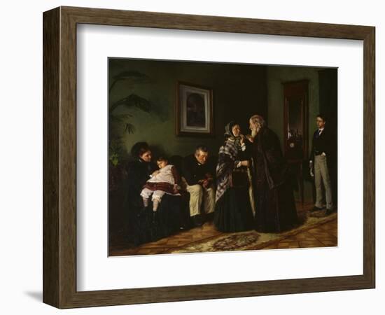 In the Waiting Room at the Doctor, 1870-Vladimir Egorovic Makovsky-Framed Giclee Print