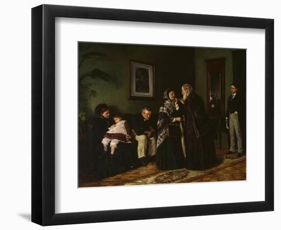 In the Waiting Room at the Doctor, 1870-Vladimir Egorovic Makovsky-Framed Giclee Print
