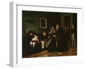 In the Waiting Room at the Doctor, 1870-Vladimir Egorovic Makovsky-Framed Giclee Print