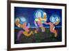 In the Warm Nights of June,The Troglodytes Celebrate Fire, 2009-Jan Groneberg-Framed Giclee Print