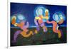 In the Warm Nights of June,The Troglodytes Celebrate Fire, 2009-Jan Groneberg-Framed Giclee Print