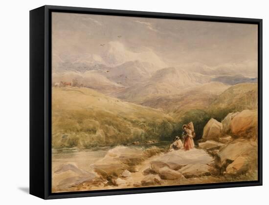 In the Welsh Hills-David Cox-Framed Stretched Canvas