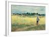 In the Wheat Fields at Gennervilliers-Berthe Morisot-Framed Giclee Print