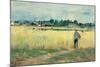 In the Wheat Fields at Gennervilliers-Berthe Morisot-Mounted Giclee Print