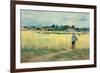 In the Wheat Fields at Gennervilliers-Berthe Morisot-Framed Giclee Print