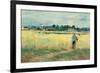 In the Wheat Fields at Gennervilliers-Berthe Morisot-Framed Giclee Print