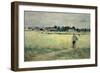 In the Wheatfield at Gennevilliers, 1875-Berthe Morisot-Framed Giclee Print