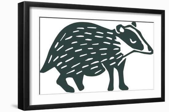 In The Wild - Badger-Joelle Wehkamp-Framed Giclee Print