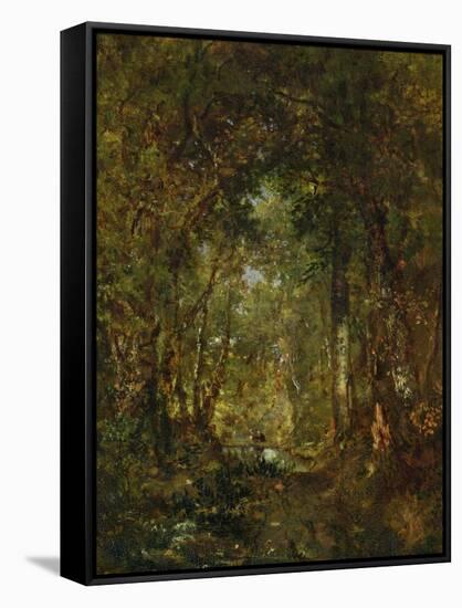 In the Wood at Fontainebleau-Th?odore Rousseau-Framed Stretched Canvas