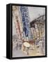 In Theatre Street-Mortimer Ludington Menpes-Framed Stretched Canvas