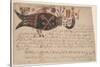 In This Fish’S Name (In Dieses Fisches Namen), Fraktur Painting, C.1820-40-null-Stretched Canvas