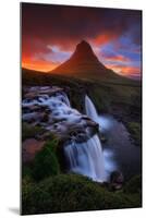 In This Moment, Kirkjufell Midnight Sun, Snæfellsnes Peninsula, Iceland-Vincent James-Mounted Photographic Print