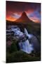 In This Moment, Kirkjufell Midnight Sun, Snæfellsnes Peninsula, Iceland-Vincent James-Mounted Photographic Print