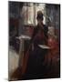 In Valand, inteiror with Karin and Suzanne, 1887-Christian Krohg-Mounted Giclee Print