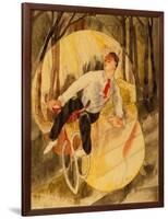 In Vaudeville: Bicycle Rider (W/C & Pencil on White Paper)-Charles Demuth-Framed Giclee Print