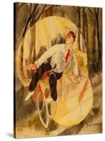 In Vaudeville: Bicycle Rider (W/C & Pencil on White Paper)-Charles Demuth-Stretched Canvas