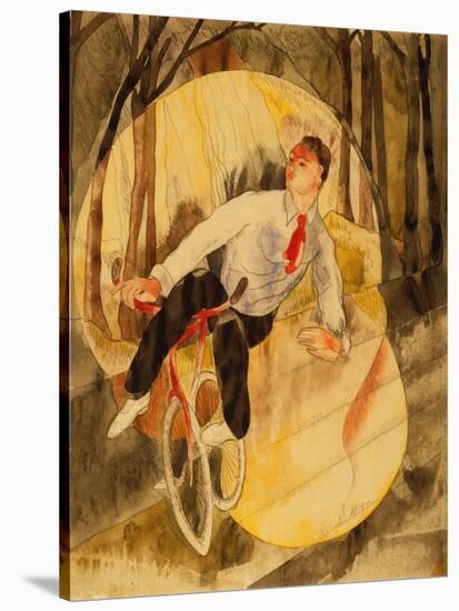 In Vaudeville: Bicycle Rider (W/C & Pencil on White Paper)-Charles Demuth-Stretched Canvas