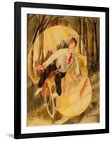 In Vaudeville: Bicycle Rider (W/C & Pencil on White Paper)-Charles Demuth-Framed Premium Giclee Print