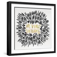 In Vino Veritas - Black and Gold Palette-Cat Coquillette-Framed Giclee Print