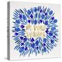 In Vino Veritas - Navy and Gold Palette-Cat Coquillette-Stretched Canvas