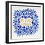 In Vino Veritas - Navy and Gold Palette-Cat Coquillette-Framed Giclee Print