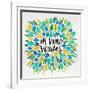 In Vino Veritas - Yellow and Blue Palette-Cat Coquillette-Framed Giclee Print