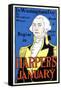 In Washington's Day By Woodrow Wilson Begins In Harper's January-Edward Penfield-Framed Stretched Canvas