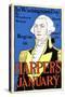 In Washington's Day By Woodrow Wilson Begins In Harper's January-Edward Penfield-Stretched Canvas