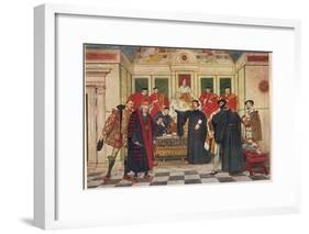 'In Which Predicament, I Say Thou Standst', Illustration from 'The Merchant of Venice', c.1910-Sir James Dromgole Linton-Framed Giclee Print