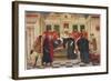 'In Which Predicament, I Say Thou Standst', Illustration from 'The Merchant of Venice', c.1910-Sir James Dromgole Linton-Framed Giclee Print