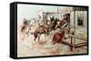 In Without Knocking-Charles Marion Russell-Framed Stretched Canvas