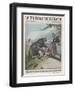 In Yellowstone a Bear Pats a Woman in a Car-Vittorio Pisani-Framed Art Print