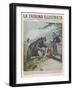 In Yellowstone a Bear Pats a Woman in a Car-Vittorio Pisani-Framed Art Print