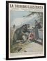 In Yellowstone a Bear Pats a Woman in a Car-Vittorio Pisani-Framed Art Print