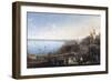 Inauguration Ceremony of the Naples-Portici Railroad-Salvatore Fergola-Framed Art Print