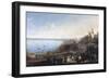 Inauguration Ceremony of the Naples-Portici Railroad-Salvatore Fergola-Framed Art Print