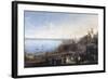 Inauguration Ceremony of the Naples-Portici Railroad-Salvatore Fergola-Framed Art Print