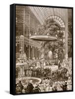 Inauguration in 1851 of Great Exhibition by Victoria, Queen of England, Crystal Palace, London-null-Framed Stretched Canvas