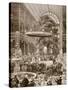 Inauguration in 1851 of Great Exhibition by Victoria, Queen of England, Crystal Palace, London-null-Stretched Canvas