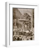 Inauguration in 1851 of Great Exhibition by Victoria, Queen of England, Crystal Palace, London-null-Framed Giclee Print