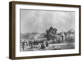 Inauguration of a Monument to La Pérouse in Vanikoro-null-Framed Giclee Print