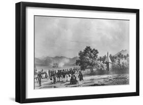 Inauguration of a Monument to La Pérouse in Vanikoro-null-Framed Giclee Print