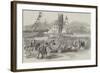 Inauguration of a Russian Gun at Seaham Harbour, Near Sunderland-null-Framed Giclee Print