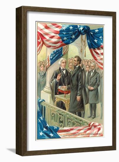 Inauguration of Abraham Lincoln-null-Framed Art Print