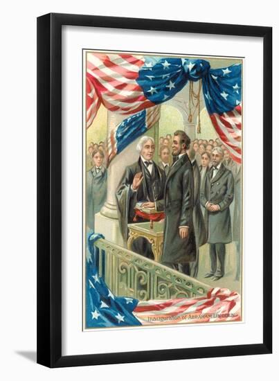 Inauguration of Abraham Lincoln-null-Framed Art Print