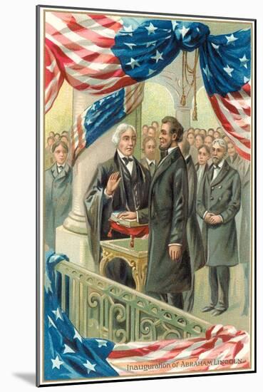 Inauguration of Abraham Lincoln-null-Mounted Art Print