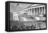 Inauguration of Abraham Lincoln-Winslow Homer-Framed Stretched Canvas
