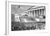 Inauguration of Abraham Lincoln-Winslow Homer-Framed Art Print