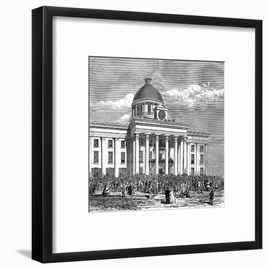 Inauguration of Jefferson Davis as President, 1861-null-Framed Art Print