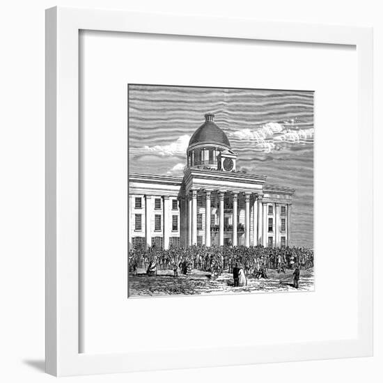 Inauguration of Jefferson Davis as President, 1861-null-Framed Art Print